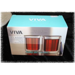 Viva Scandinavia CLASSIC Double Wall 250ml / 8.8 oz Tea Cup  - Set of 2